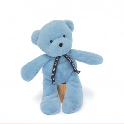 Peluche ours dorlotin bleu - 20cm - Maïlou Tradition