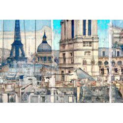 Carte postale "Vue de Paris" - Recto