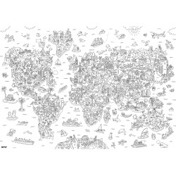 Coloriage Maxi Poster "Atlas" - OMY