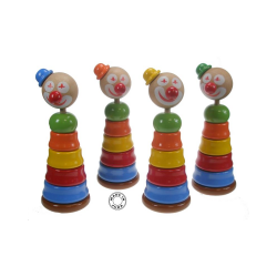 Clown Empilable en Bois