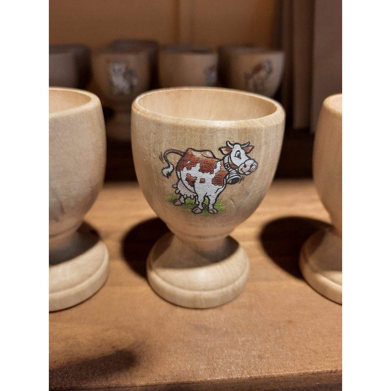 Coquetier en bois "Vache"