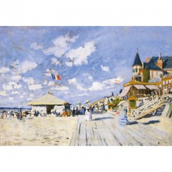 Puzzle Michèle Wilson 250 pièces - Sur les planches de Trouville Monet - Découpé à la Main
