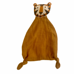 Doudou tigre en coton bio - Carotte et Cie