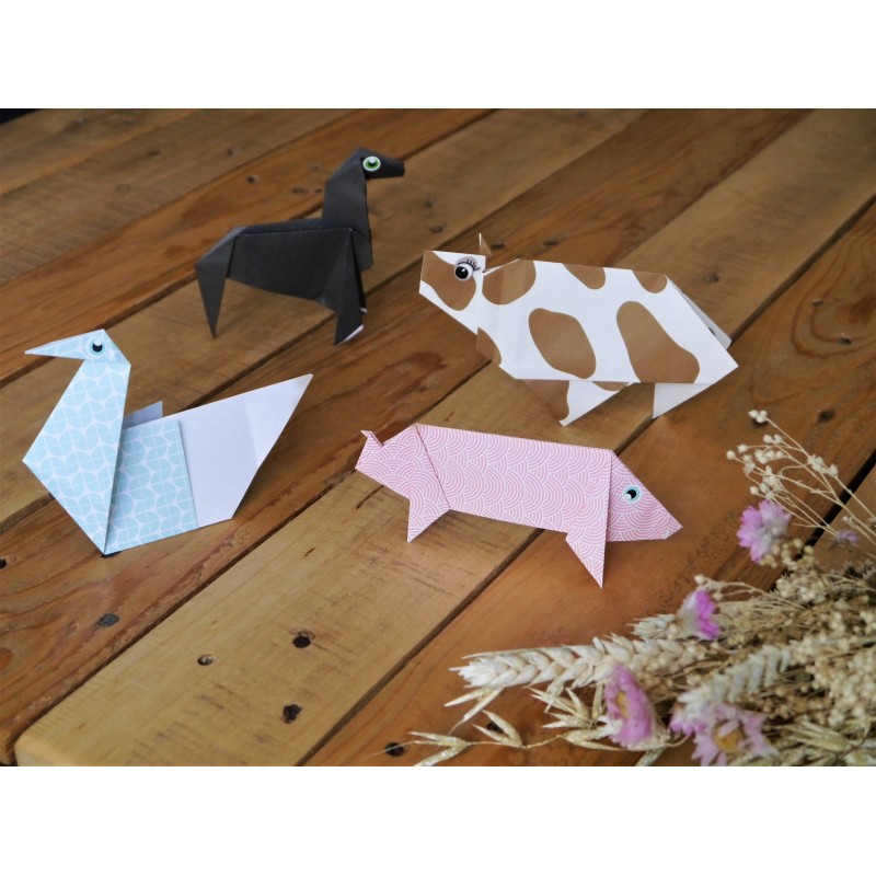 Kit DIY Origami - Animaux de la Ferme