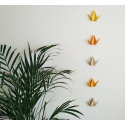 Kit DIY Origami - Guirlande d'Oiseaux Rouge