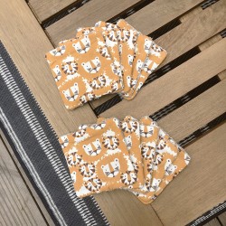 Lot de 10 lingettes lavables "Tigres et lions" - Carotte et Cie