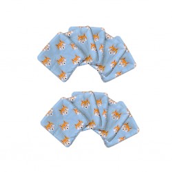 Lot de 10 lingettes lavables "Renards" - Carotte et Cie