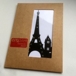 Cadre Solaire clignotante "Citigami" Tour Eiffel, dans son emballage