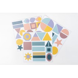 Magnets formes géométriques fournis