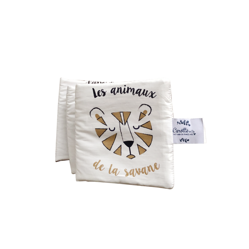 Livre d'éveil "les animaux de la savane" - Carotte et Cie Livre d'éveil "les animaux de la savane" - Carotte et Cie