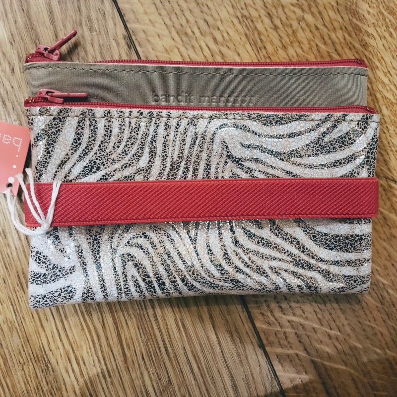 Porte-Monnaie Upcyclé "Siamoise" Taille M (5 Coloris Disponibles) - Bandit Manchot Porte-Monnaie Upcyclé "Siamoise" Taille M (5 Coloris Disponibles) - Bandit Manchot