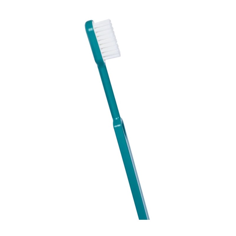 Brosse à dents rechargeable en bioplastique turquoise - Image Caliquo