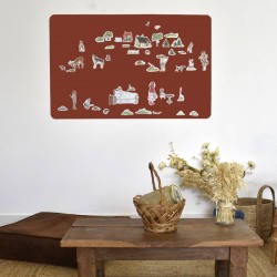 Jeu de 48 magnets "Petit chaperon rouge" sur un tableau magnétique - Ferflex