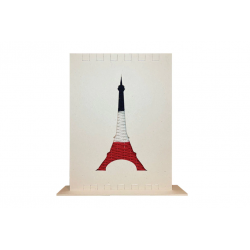 Set de tissage "Tour Eiffel" - recto après tissage - Cartonne