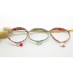 Bracelet liberty - Cœur en nacre - Au royaume des filles