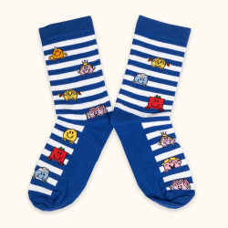 Chaussettes Monsieur Madame "bleu" - Label Chaussette