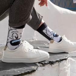 Chaussettes "Idéfix" - Label Chaussette - portées avec un jean