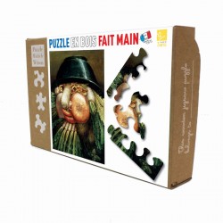 Puzzle Michèle Wilson 12 pièces "L'homme potager - Arcimboldo" - Découpé à la Main - La boite