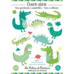 Guirlande à colorier : Croco-Dino - Les cahiers de Constance