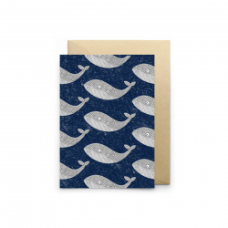 Carte "Baleines bleues" - Petit Gramme
