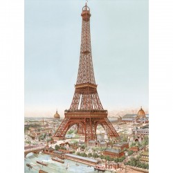 Puzzle Michèle Wilson 80 pièces "Tour Eiffel" - Découpé à la Main